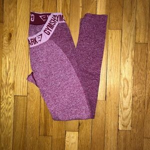 Gymshark Flex Leggings - Dark Ruby Marl